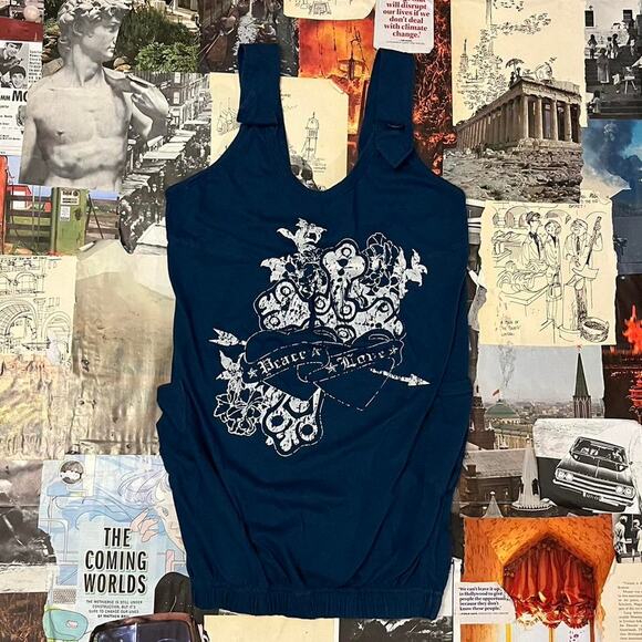 Y2k tank top navy color - Picture 1 of 7